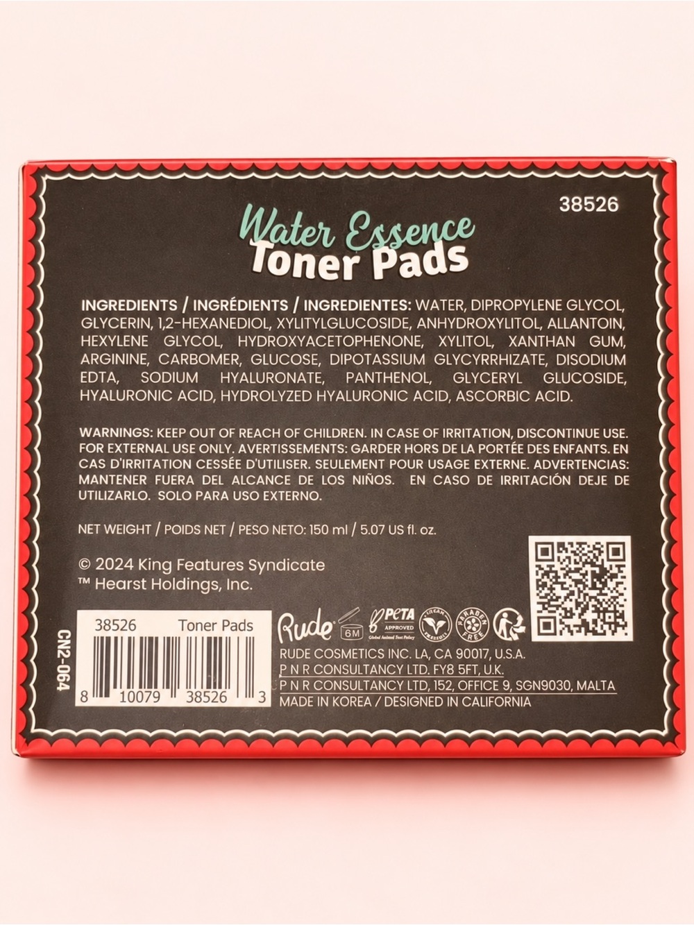 Rude Water Essence Brightening Toner Pads NEW - Picture 6 of 11
